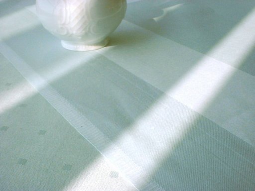table cloth with vase